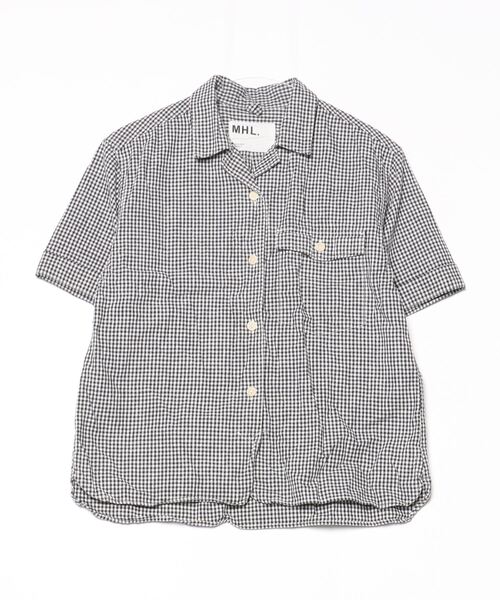MHL.（エムエイチエル） 半袖シャツ 1 ブラック レディース : ZOZOTOWN 