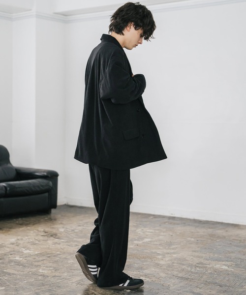 ワイルドシングス コーデュロイ ジャケット パンツ セットアップ ブラック 上下 Rocky Monroe（ロッキーモンロー） セットアップ 「セットアップ