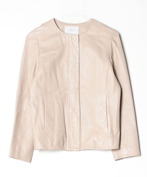 Simplicite（サンプリシテ） レザーブルゾン - ベージュ レディース