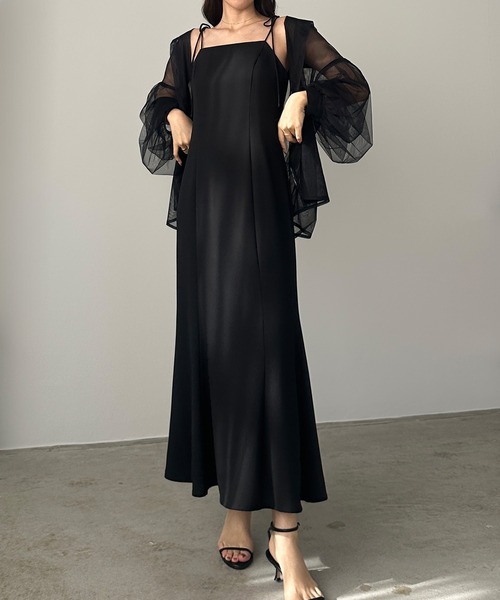 「Louere」 キャミソールワンピース LARGE ライトベージュ レディース_画像2