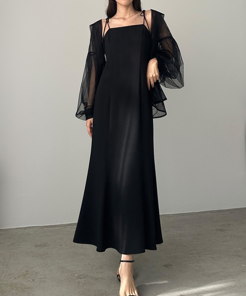 「Louere」 キャミソールワンピース LARGE ライトベージュ レディース_画像3