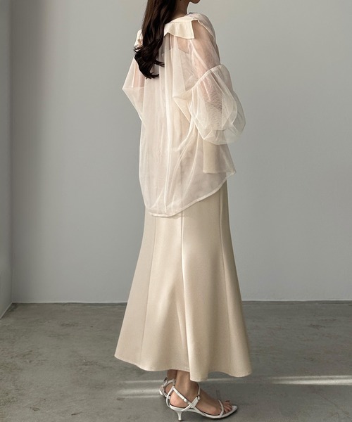 「Louere」 キャミソールワンピース LARGE ライトベージュ レディース_画像9