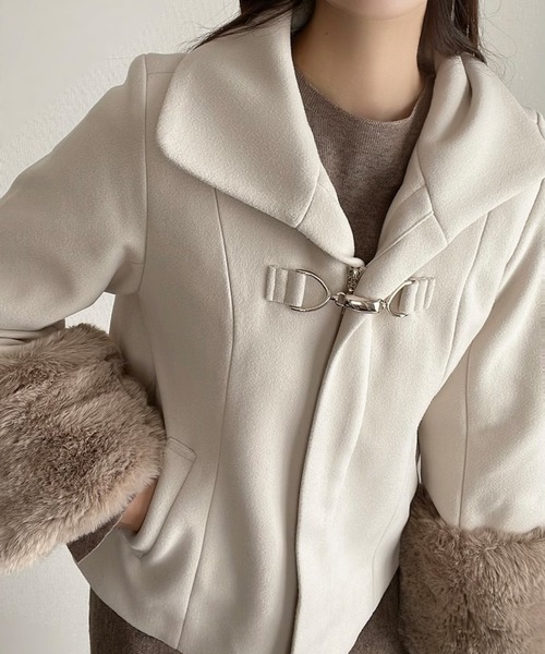 libelle more（リベル モア） コート アウター ビット付きファー