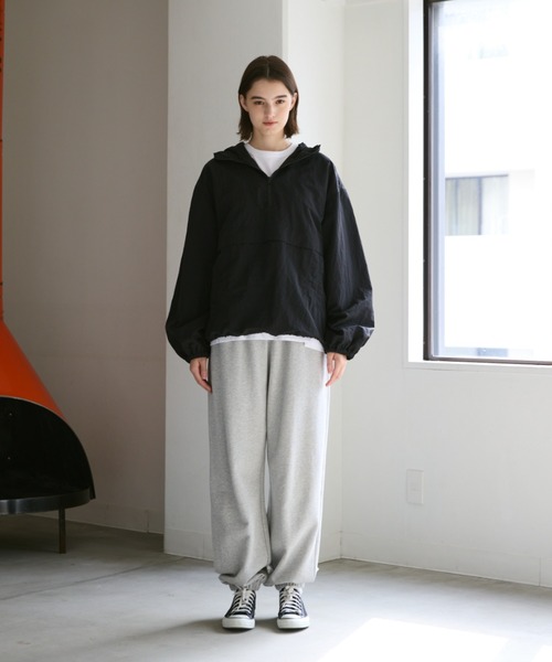 「flaner」 ナイロンブルゾン MEDIUM ブルーグリーン レディース_画像2