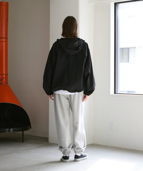 「flaner」 ナイロンブルゾン MEDIUM ブルーグリーン レディース_画像4