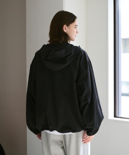 「flaner」 ナイロンブルゾン MEDIUM ブルーグリーン レディース_画像6