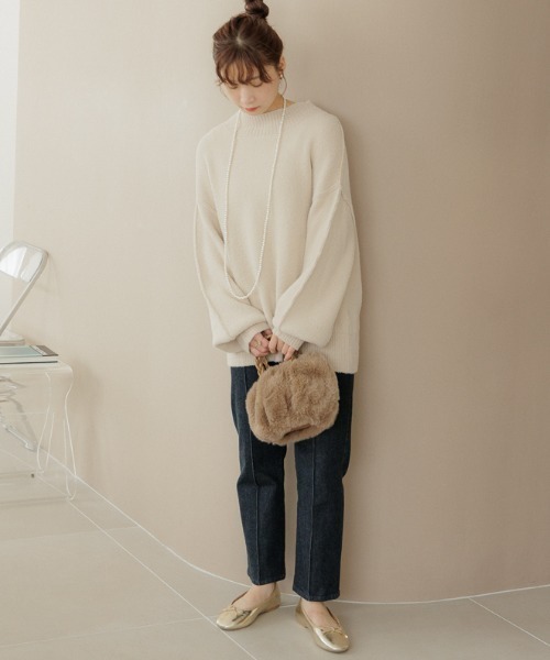 「flower」 長袖ニット FREE ピンク レディース_画像8