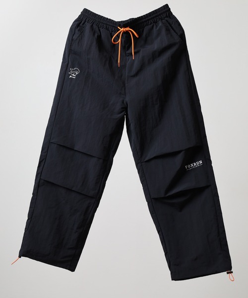 poyon2860出品。 FOXRUN（フォックスラン） パンツ ロゴ刺繍ナイロンワイドパンツ