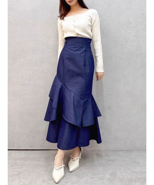 dazzlin（ダズリン） スカート バックレースアップアシメマーメイド