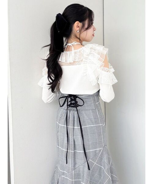 【美品】dazzlinバックレースアップアシメマーメイドスカート dazzlin（ダズリン） スカート バックレースアップアシメマーメイド