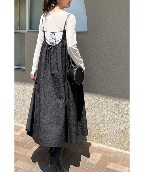 「&. NOSTALGIA」 キャミソールワンピース M ブラック系その他 レディース_画像8