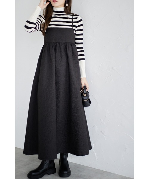 「&. NOSTALGIA」 キャミソールワンピース M ブラック系その他 レディース_画像9