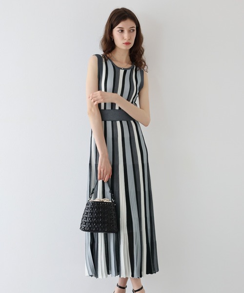 「J by blue」 ノースリーブワンピース MEDIUM チャコールグレー レディース_画像3