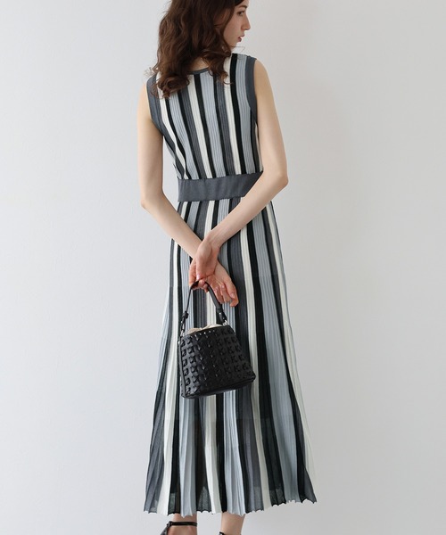 「J by blue」 ノースリーブワンピース MEDIUM チャコールグレー レディース_画像5