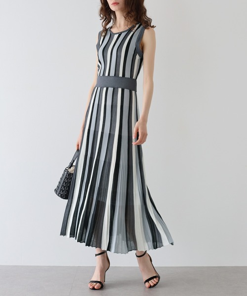 「J by blue」 ノースリーブワンピース MEDIUM チャコールグレー レディース_画像7