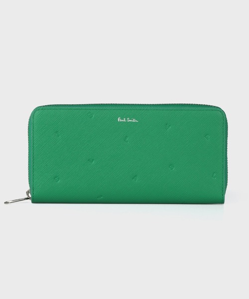 【美品】Paul Smith 牛革　長財布　車　グリーン Paul Smith（ポール・スミス） 長財布 マルチストライプエッジ
