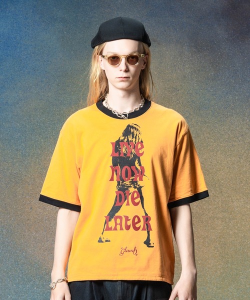 「glamb」 半袖Tシャツ L イエロー メンズの画像