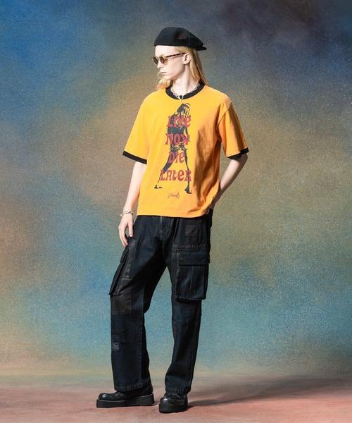 「glamb」 半袖Tシャツ L イエロー メンズの画像