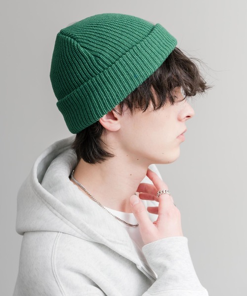 HUF（ハフ） ニット帽 ニットキャップ USUAL CUFF BEANIE ワンポイント