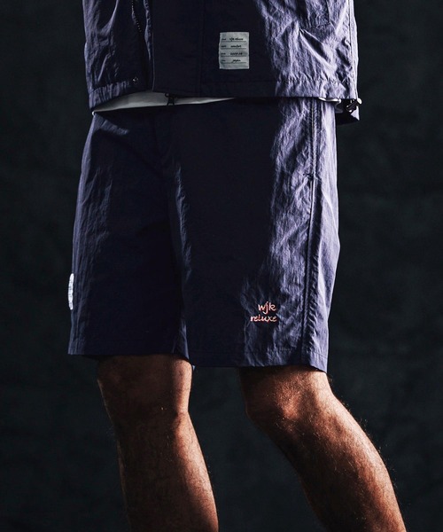 wjk reluxe ワイドパンツ パンツ mp14493-shrink nylon shorts