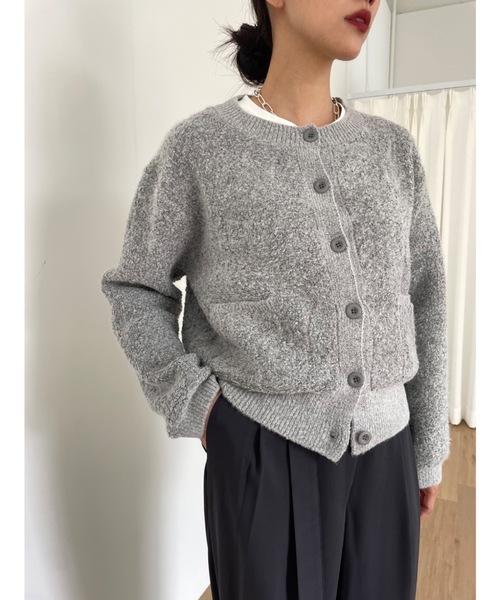 【Didot.showroom】 グレー ノーカラージャケット Didot.showroom ノーカラージャケット FREE グレー レディース