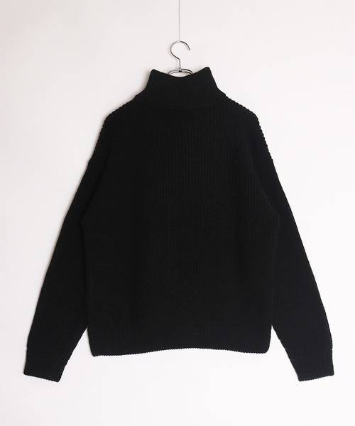「WESTSEA」 「Cathy's closet」ニットカーディガン M チャコール メンズ_画像2