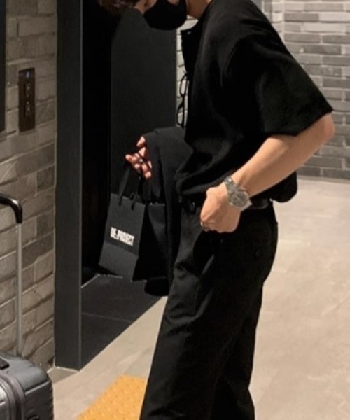 「CREARE -LINO-」 ニットカーディガン MEDIUM ブラック メンズ_画像2