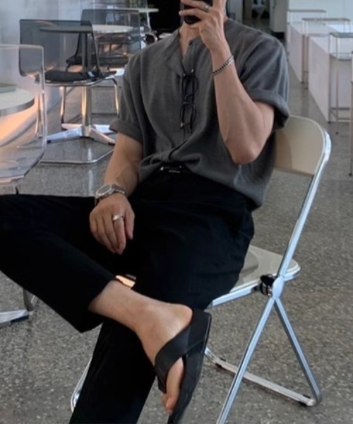 「CREARE -LINO-」 ニットカーディガン MEDIUM ブラック メンズ_画像9