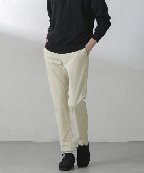 「NANO universe」 コーデュロイパンツ X-SMALL カーキ メンズ_画像2