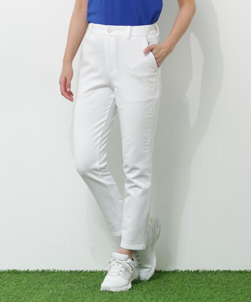 uvカット パンツ 「PING APPAREL」全方向ストレッチ 接結裏メッシュスウェットテーパードパンツ 「GOLD」 (LADIES) レディース
