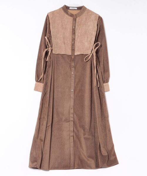 ワンピース SWITCH by ARCH Side Ribbon Stripe Shirts Onepiece