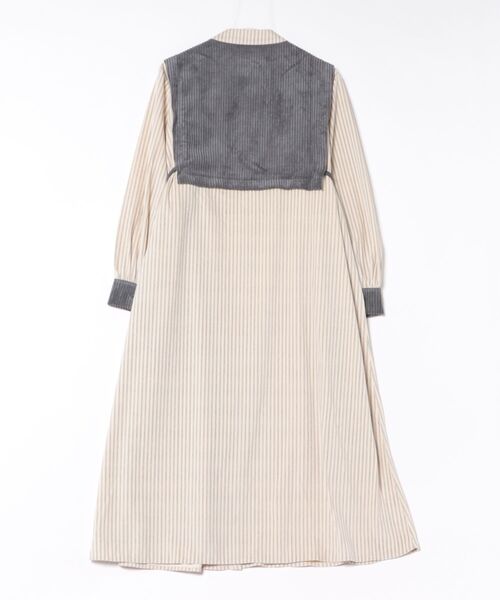 ワンピース SWITCH by ARCH Side Ribbon Stripe Shirts Onepiece