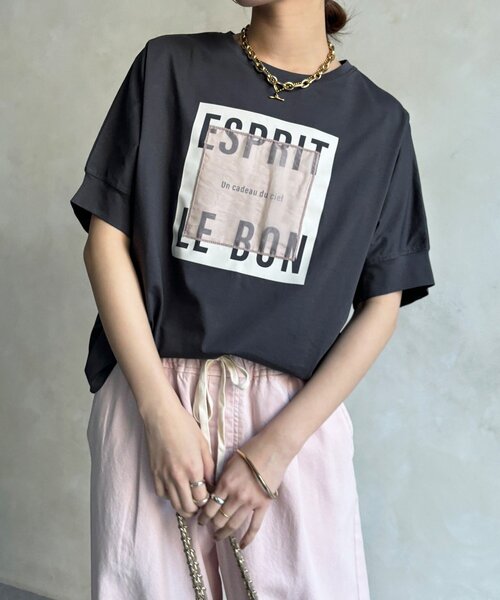 tシャツ 「WEB限定」オーガンジーロゴTEE レディースの画像
