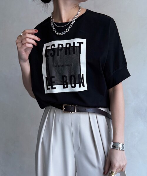 tシャツ 「WEB限定」オーガンジーロゴTEE レディースの画像