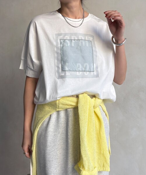 tシャツ 「WEB限定」オーガンジーロゴTEE レディースの画像