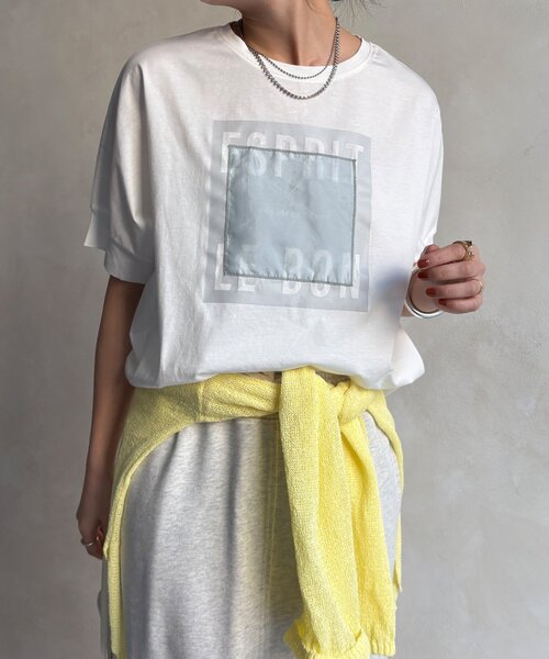 tシャツ 「WEB限定」オーガンジーロゴTEE レディースの画像