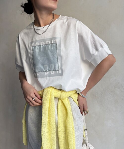 tシャツ 「WEB限定」オーガンジーロゴTEE レディースの画像