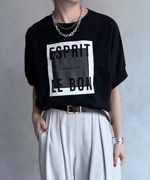 tシャツ 「WEB限定」オーガンジーロゴTEE レディースの画像