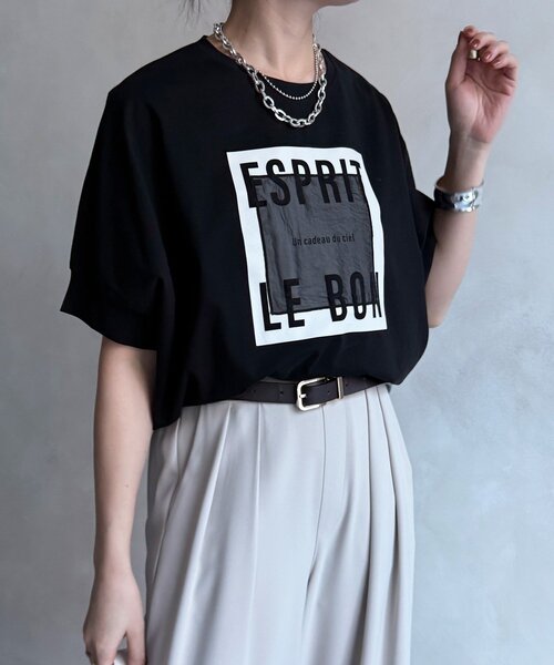 tシャツ 「WEB限定」オーガンジーロゴTEE レディースの画像