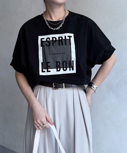 tシャツ 「WEB限定」オーガンジーロゴTEE レディースの画像