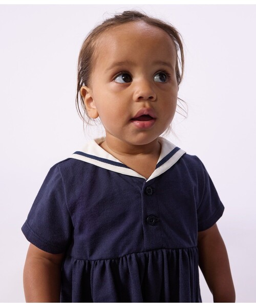 ワンピース セーラーカラ−ワンピース キッズ 子供服の画像