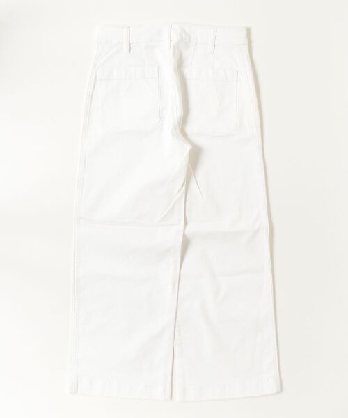 チノパン ストレッチ チノ ワイドレッグ クロップド パンツ レディース_7
