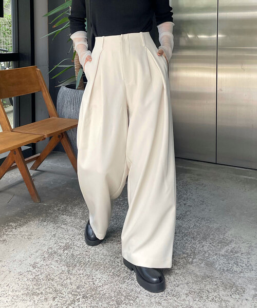 「CAPRICIEUX LE'MAGE」 パンツ 36 ベージュ レディース_画像2