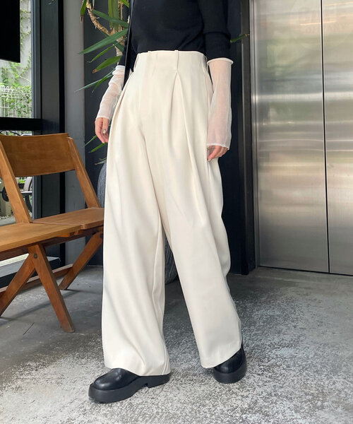 「CAPRICIEUX LE'MAGE」 パンツ 36 ベージュ レディース_画像9