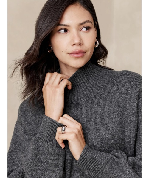 「BANANA REPUBLIC FACTORY STORE」 ニットワンピース M キャメル レディース_画像2