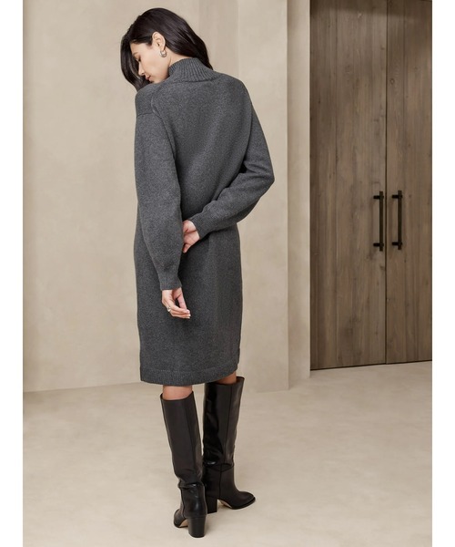 「BANANA REPUBLIC FACTORY STORE」 ニットワンピース M キャメル レディース_画像3