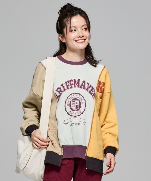 「KRIFF MAYER Lady's Collection」 スウェットカットソー LARGE ベージュ レディース_画像3