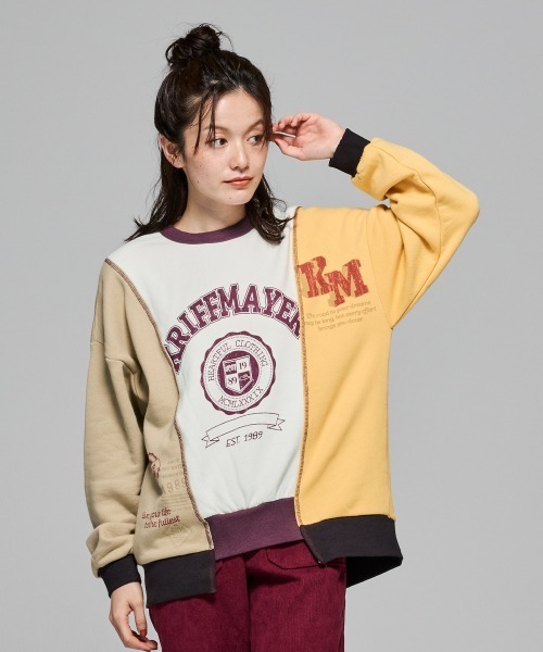「KRIFF MAYER Lady's Collection」 スウェットカットソー LARGE ベージュ レディース_画像4