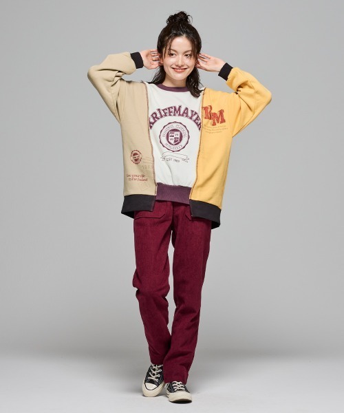 「KRIFF MAYER Lady's Collection」 スウェットカットソー LARGE ベージュ レディース_画像5