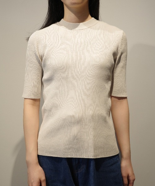 CLANE（クラネ） ニット セーター CLANE H/N HALF SLEEVE RIB KNIT